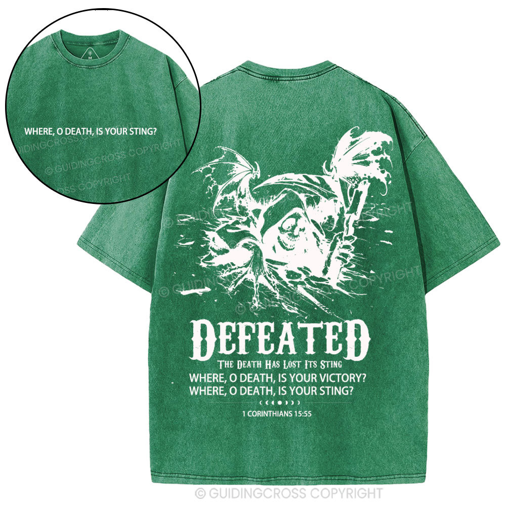 The Death Has Lost Its Sting Christian Washed T-Shirt