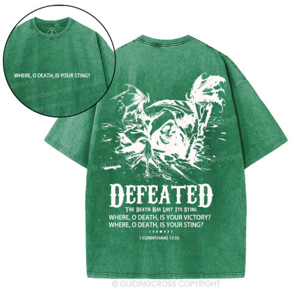 The Death Has Lost Its Sting Christian Washed T-Shirt