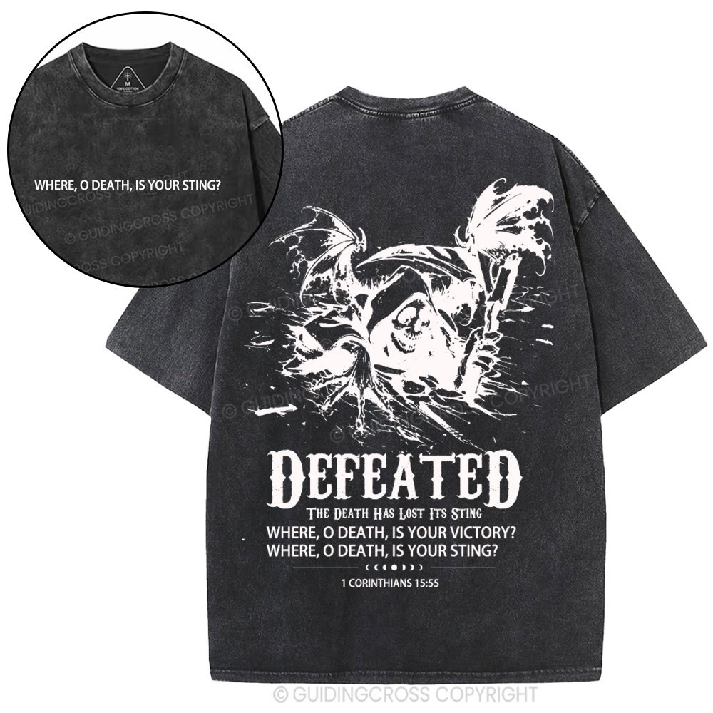 The Death Has Lost Its Sting Christian Washed T-Shirt