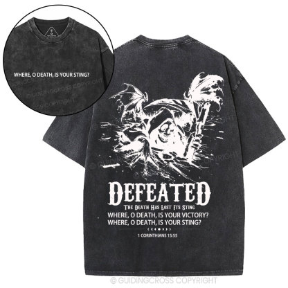 The Death Has Lost Its Sting Christian Washed T-Shirt