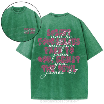 The Devil Is A Liar Christian Washed T-Shirt