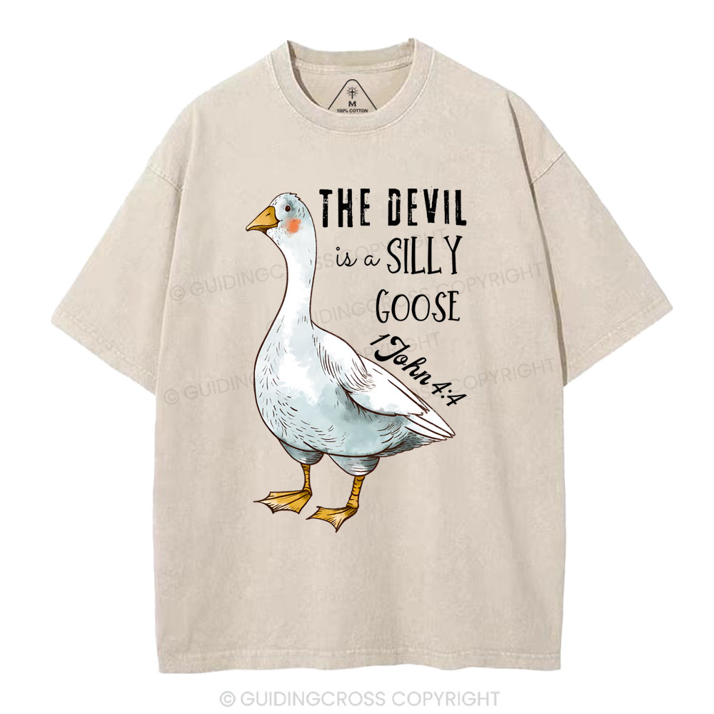 The Devil Is A Silly Goose Christian Washed T-Shirt