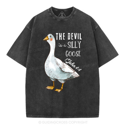 The Devil Is A Silly Goose Christian Washed T-Shirt