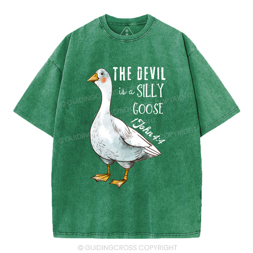 The Devil Is A Silly Goose Christian Washed T-Shirt