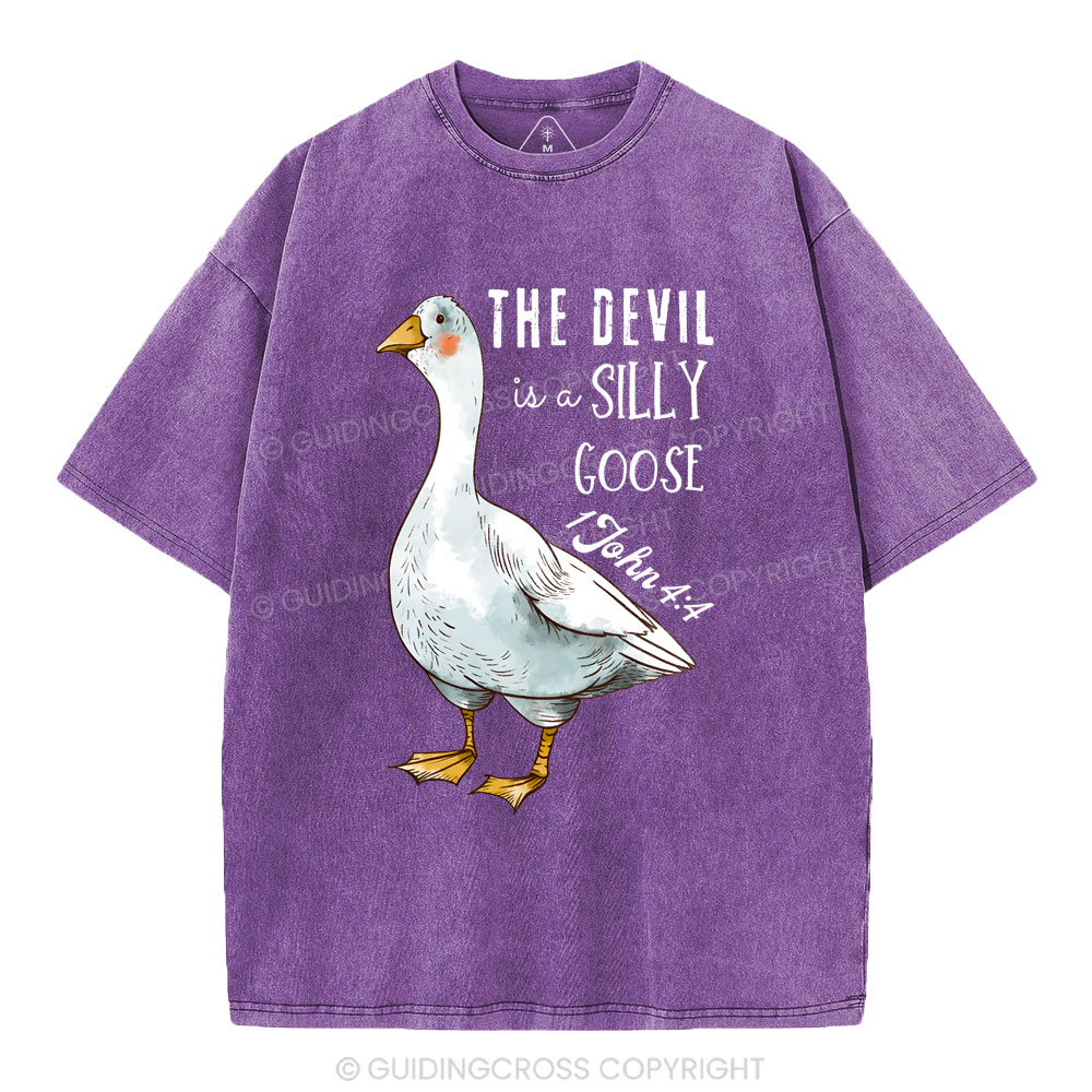 The Devil Is A Silly Goose Christian Washed T-Shirt