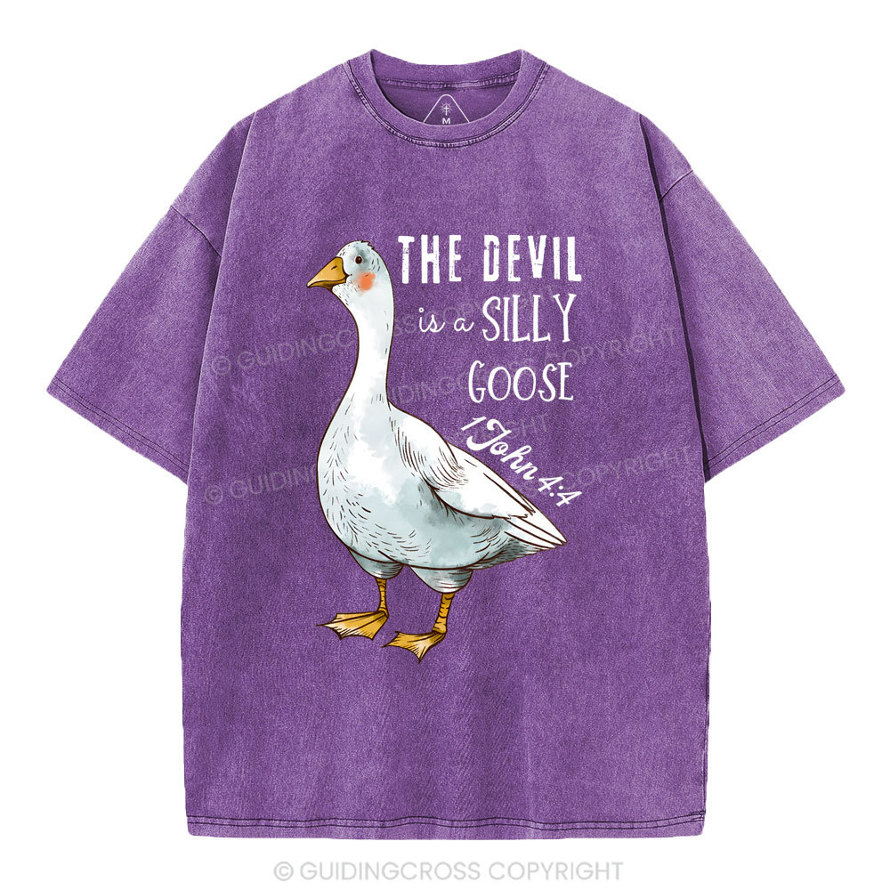 The Devil Is A Silly Goose Christian Washed T-Shirt