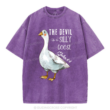 The Devil Is A Silly Goose Christian Washed T-Shirt