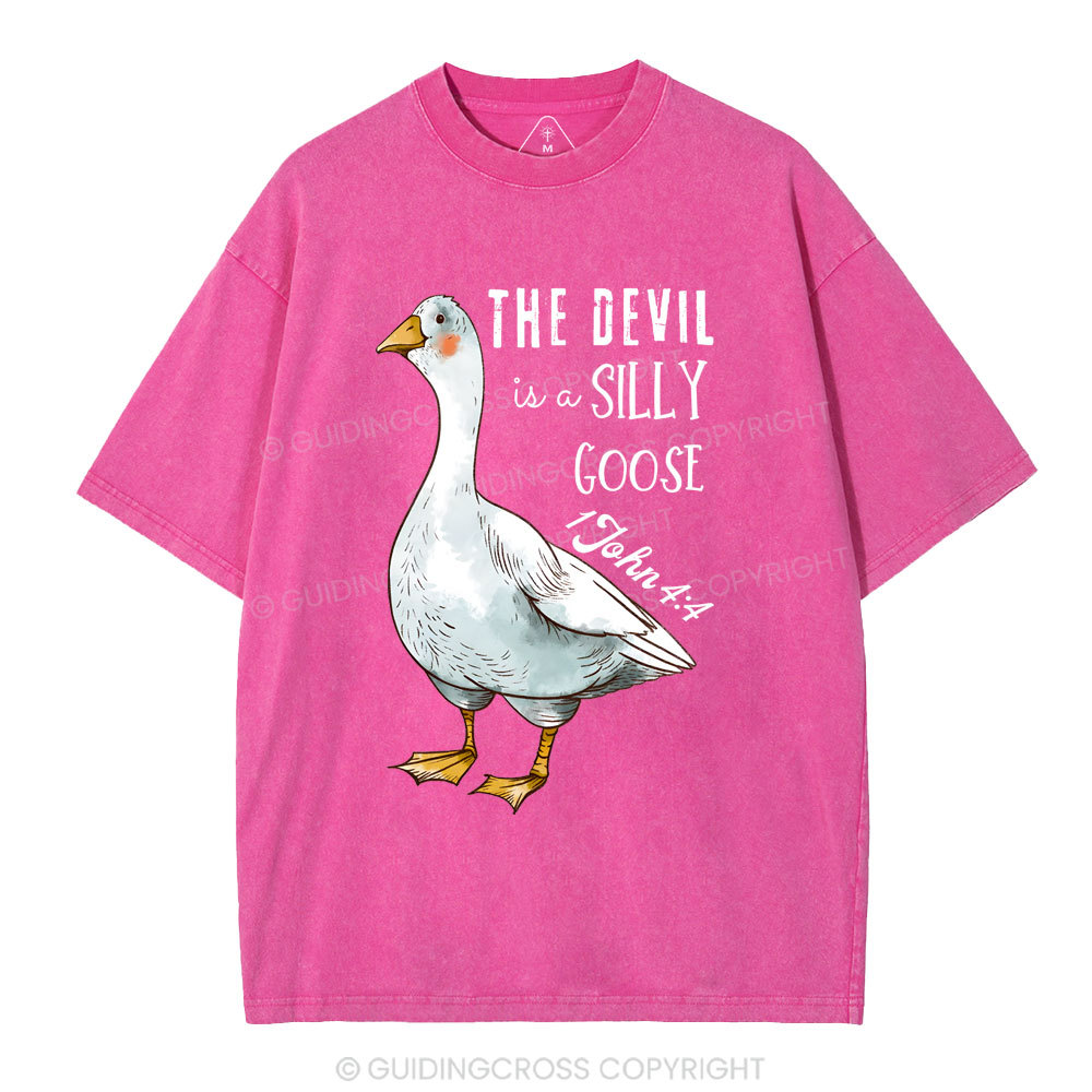The Devil Is A Silly Goose Christian Washed T-Shirt