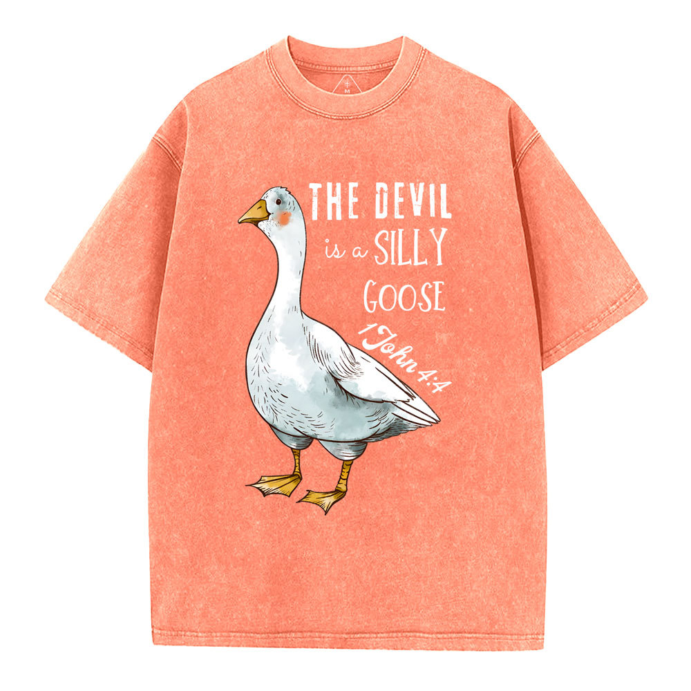 The Devil Is A Silly Goose Christian Washed T-Shirt