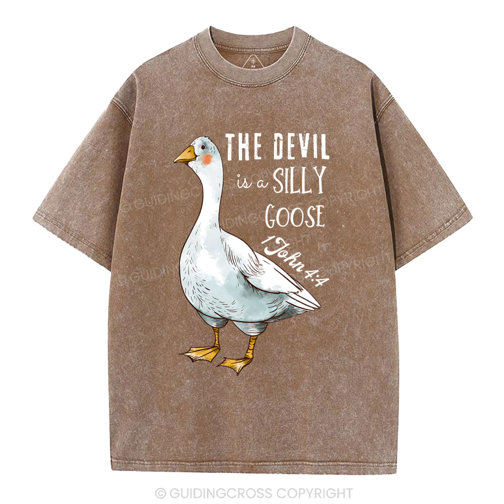 The Devil Is A Silly Goose Christian Washed T-Shirt