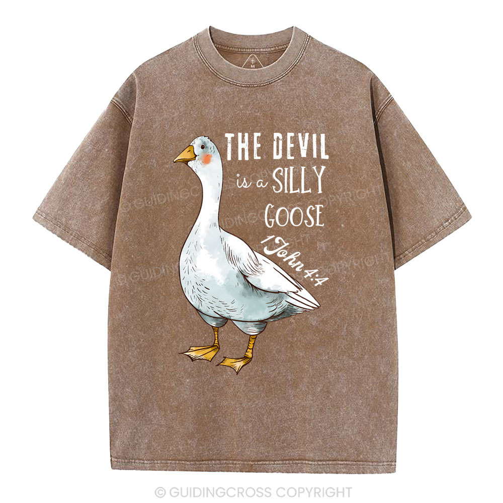 The Devil Is A Silly Goose Christian Washed T-Shirt