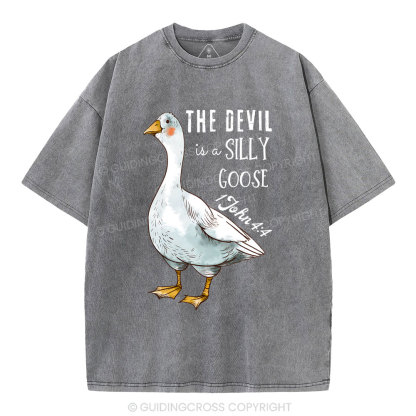 The Devil Is A Silly Goose Christian Washed T-Shirt