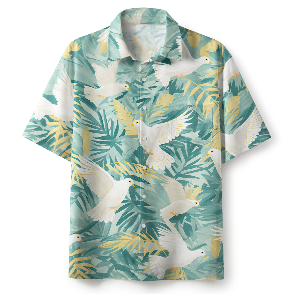 The Dove With Green Branches Christian Hawaiian Shirt 