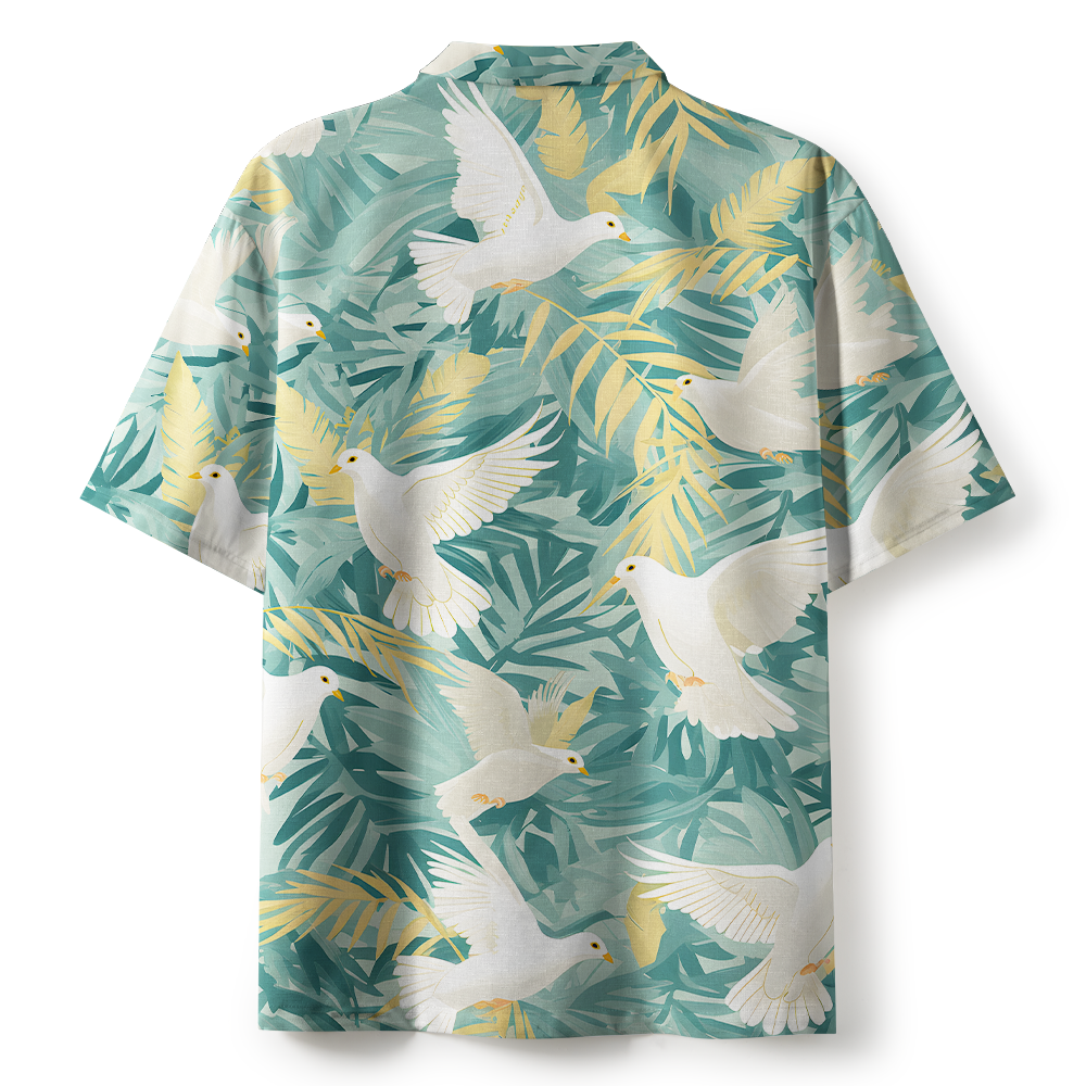 The Dove With Green Branches Christian Hawaiian Shirt 