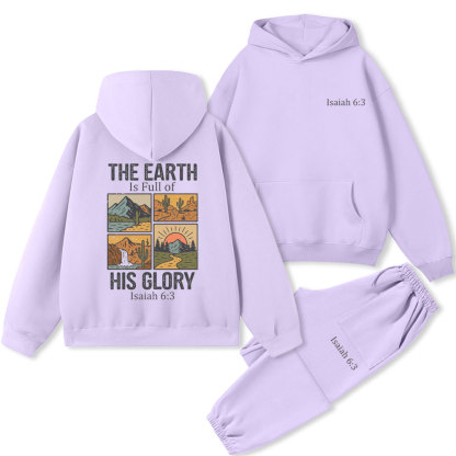 The Earth Is Full Of His Glory Christian Premium Fleece Hoodie Set