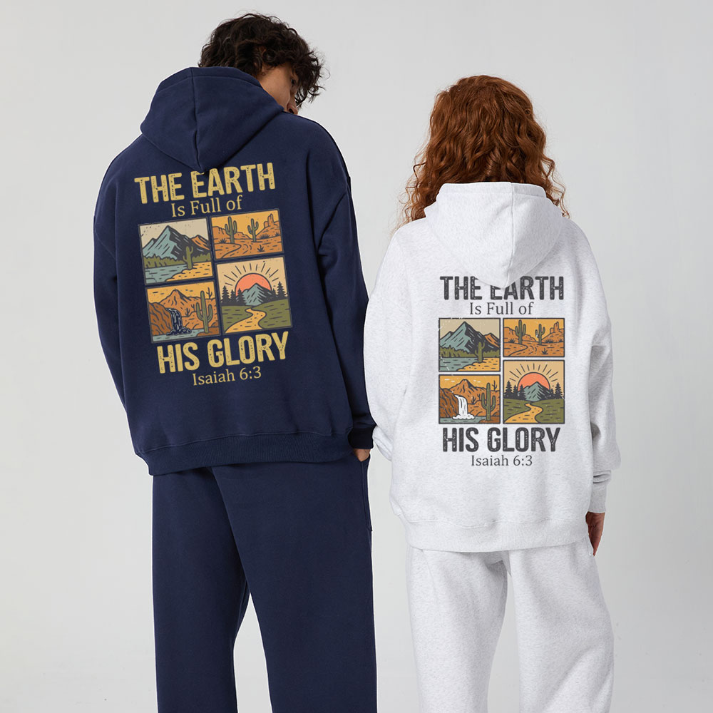 The Earth Is Full Of His Glory Christian Premium Fleece Hoodie Set