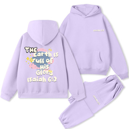 The Earth Is Full Of His Glory Christian Premium Matching Fleece Hoodie Set