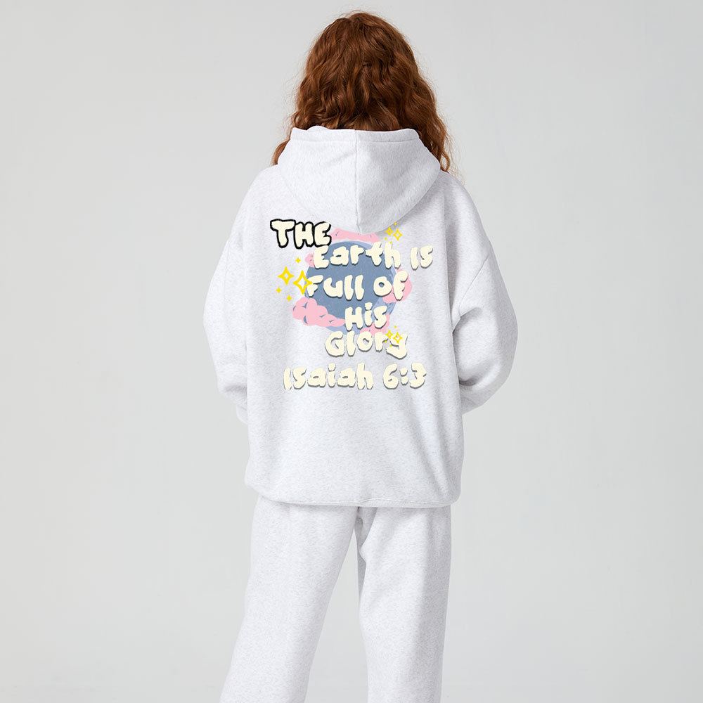 The Earth Is Full Of His Glory Christian Premium Matching Fleece Hoodie Set