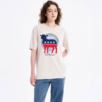 The Elephant The Donkey Need The Lamb Christian Washed T-Shirt