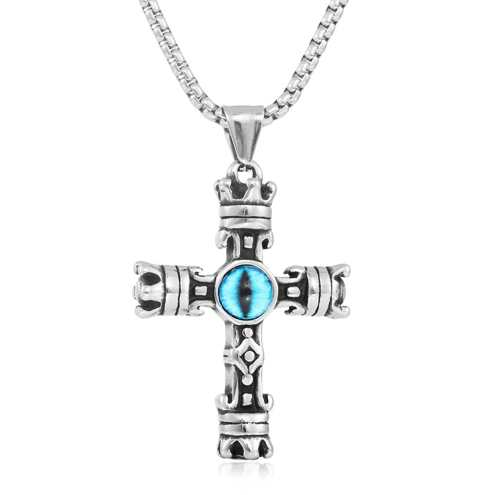 The Eye Is The Lamp Of The Body Cross Necklace