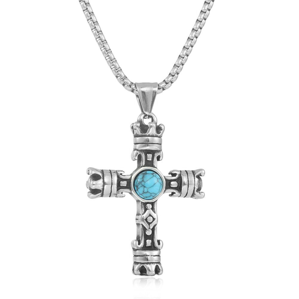 The Eye Is The Lamp Of The Body Cross Necklace