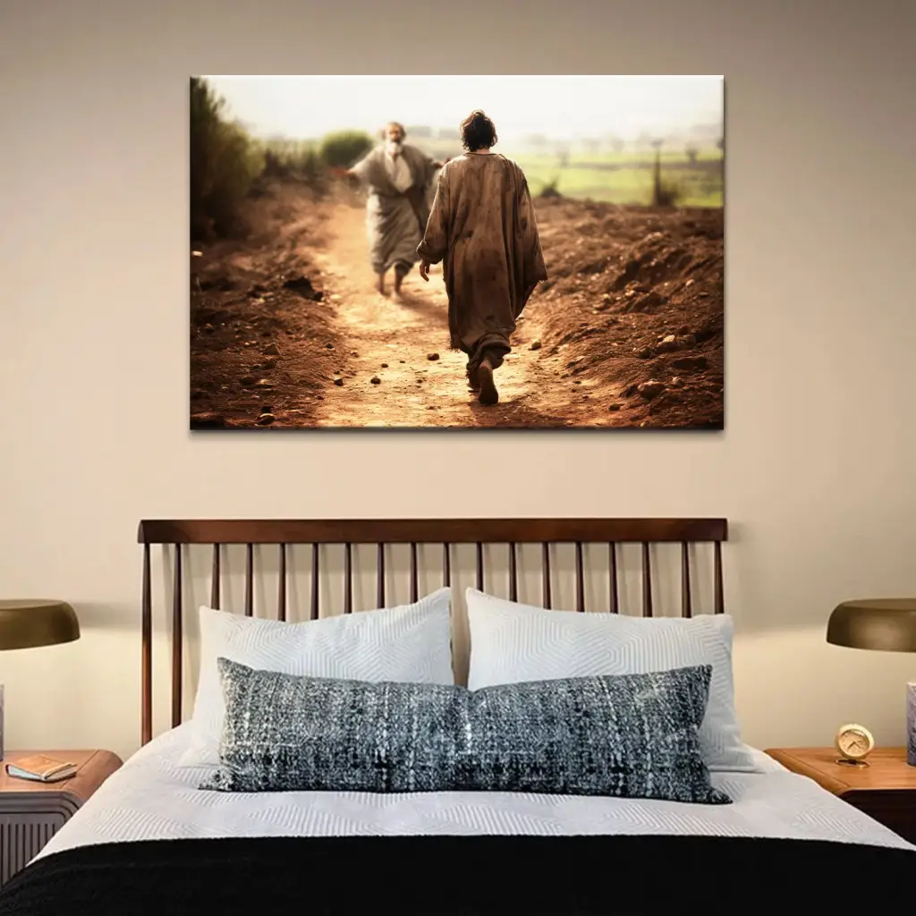The Father Runs Towards His Son Christian Canvas Wall Art