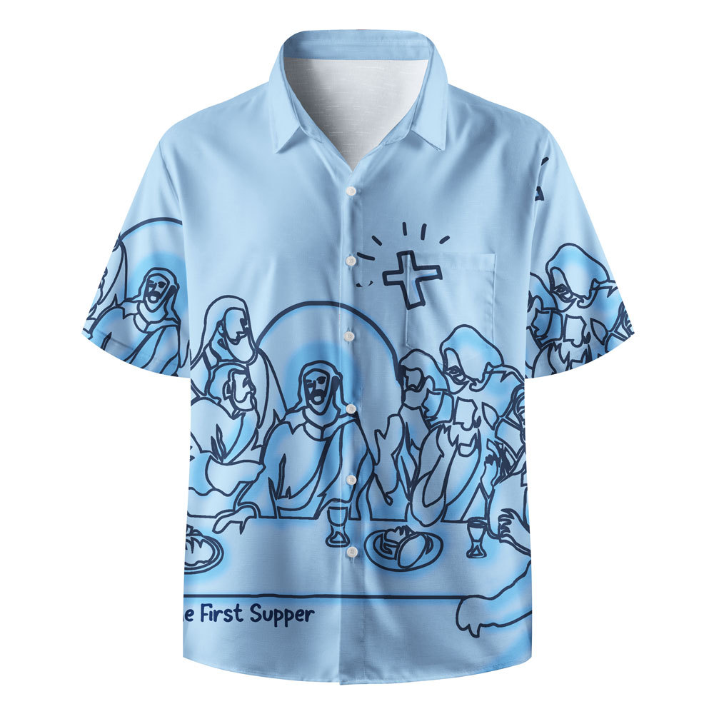 Frist Of All I'm God Pieces Christian Hawaiian Shirt Sale - GuidingCross