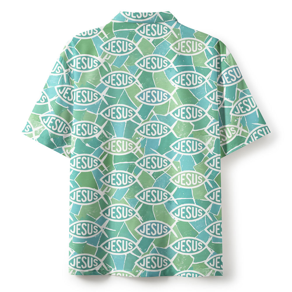 The Fisherman Green Christian Hawaiian Shirt 