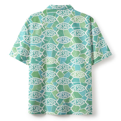 The Fisherman Green Christian Hawaiian Shirt 