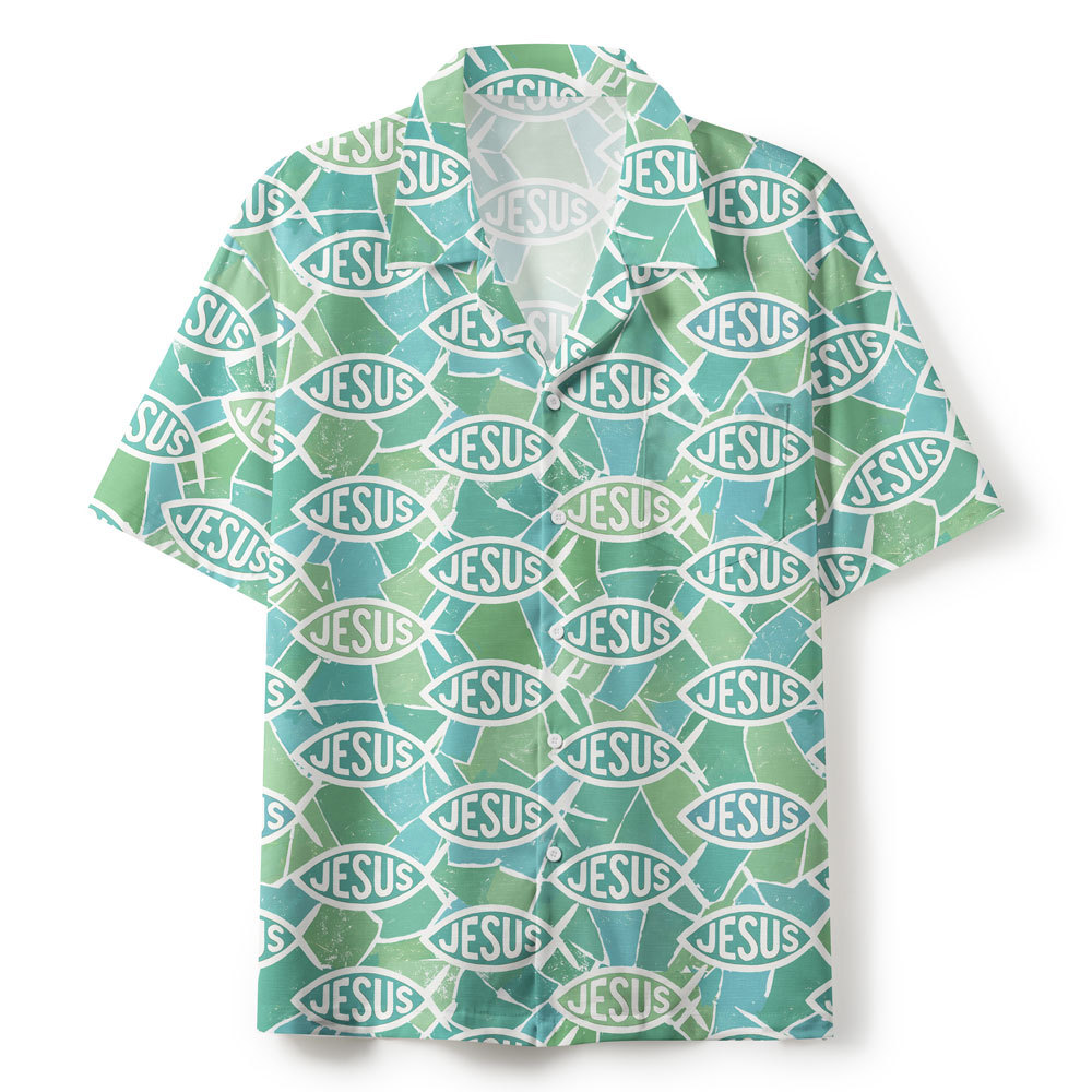 Frist Of All I'm God Pieces Christian Hawaiian Shirt Sale - GuidingCross