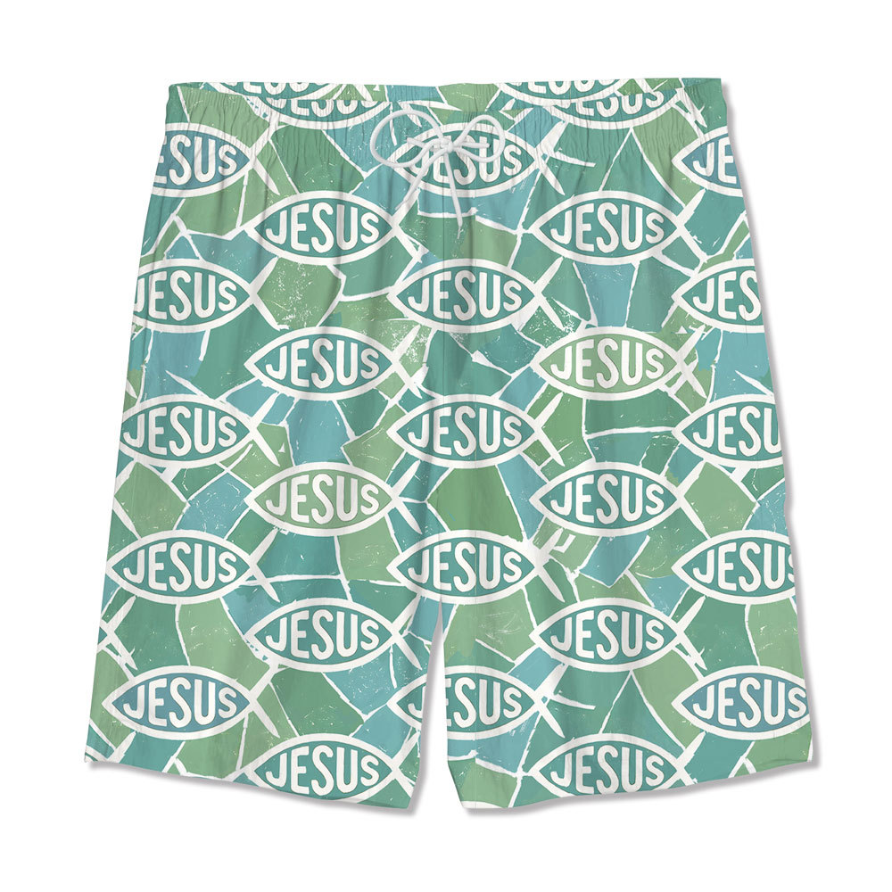 The Fisherman Green Christian Hawaiian Shirt 