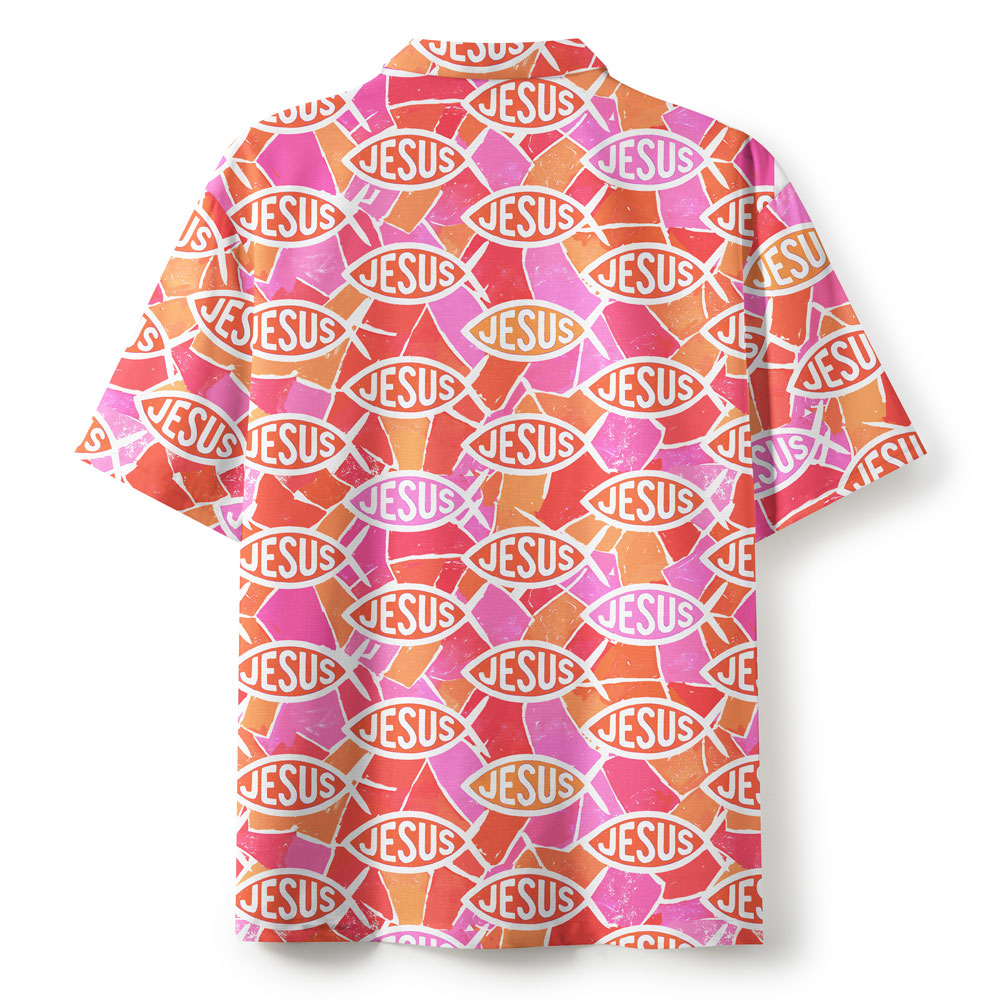 The Fisherman Pink Christian Hawaiian Shirt 