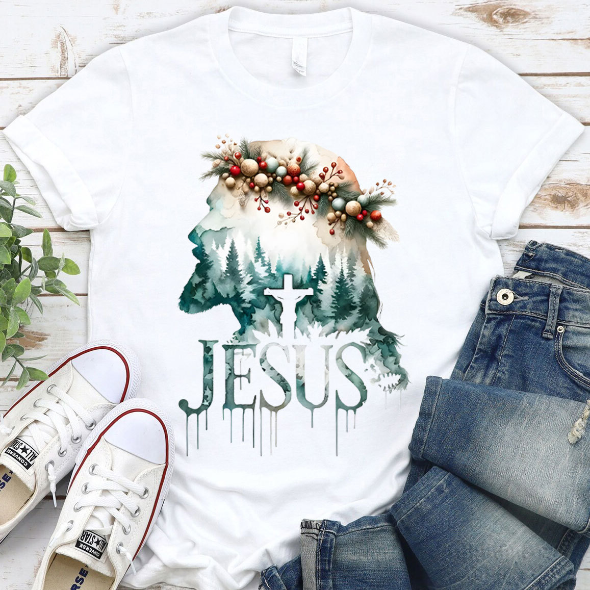 The Forest With Jesus Christian T-Shirt