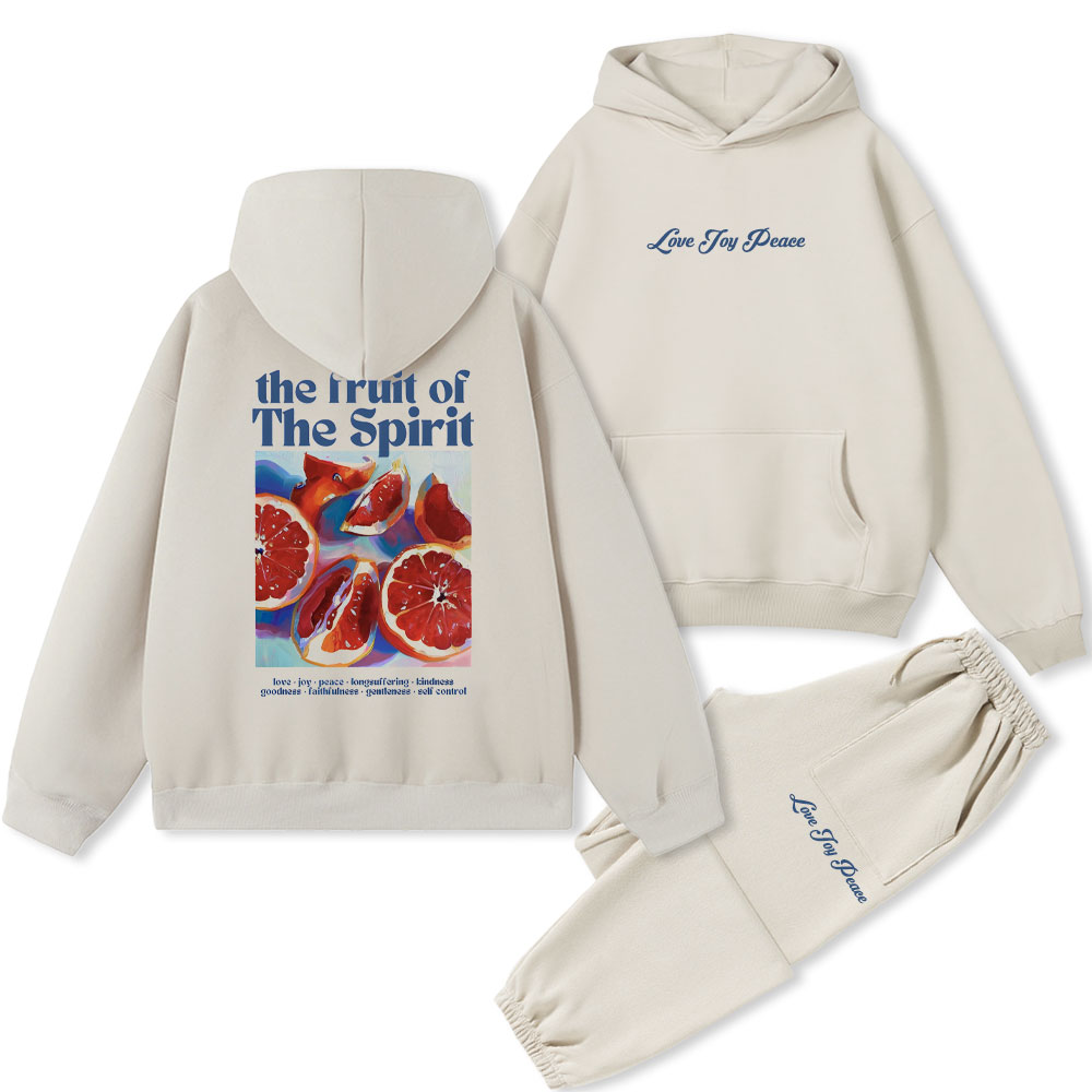 The Fruit Of The Spirit Christian Fleece Hoodie Set