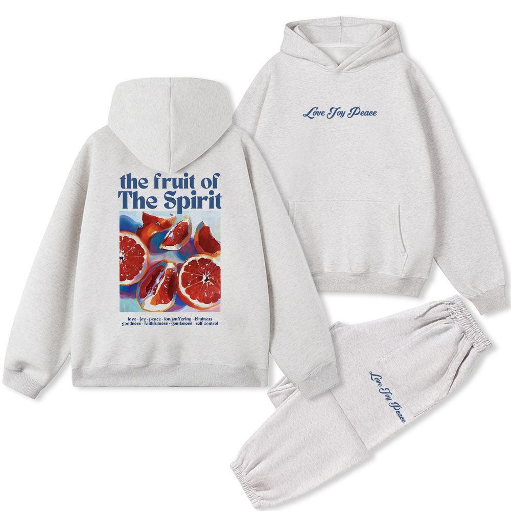 The Fruit Of The Spirit Christian Fleece Hoodie Set
