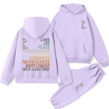 The Fruit Of The Spirit Christian Premium Fleece Hoodie Set