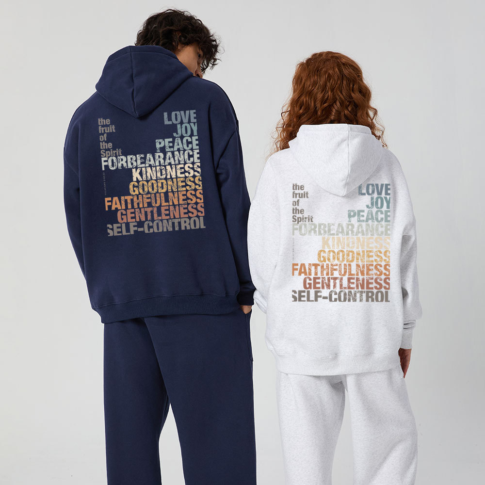 The Fruit Of The Spirit Christian Premium Fleece Hoodie Set