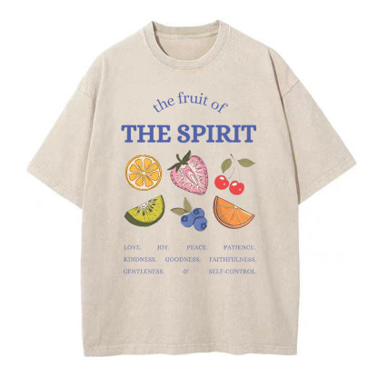 The Fruit Of The Spirit Christian Washed T-Shirt