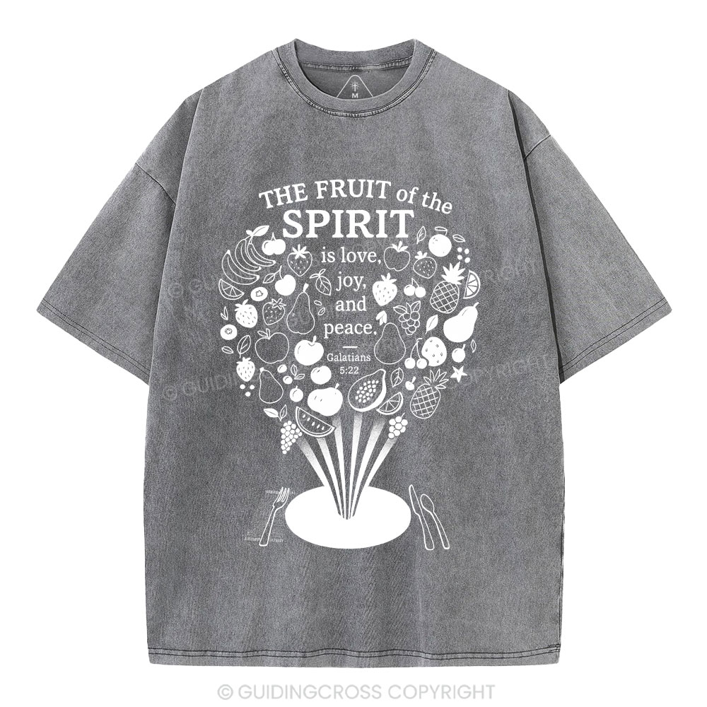 The Fruit Of The Spirit Christian Washed T-Shirt
