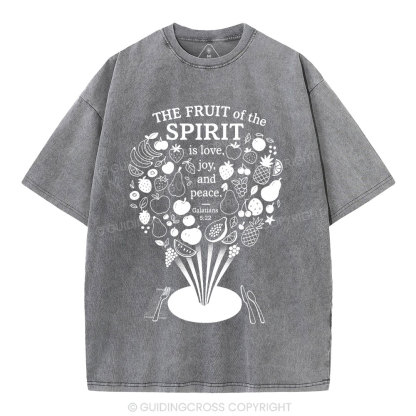 The Fruit Of The Spirit Christian Washed T-Shirt