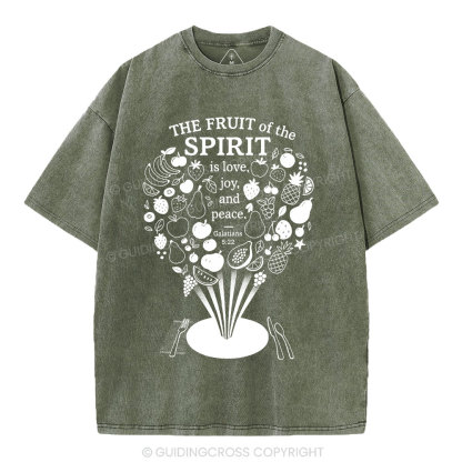 The Fruit Of The Spirit Christian Washed T-Shirt