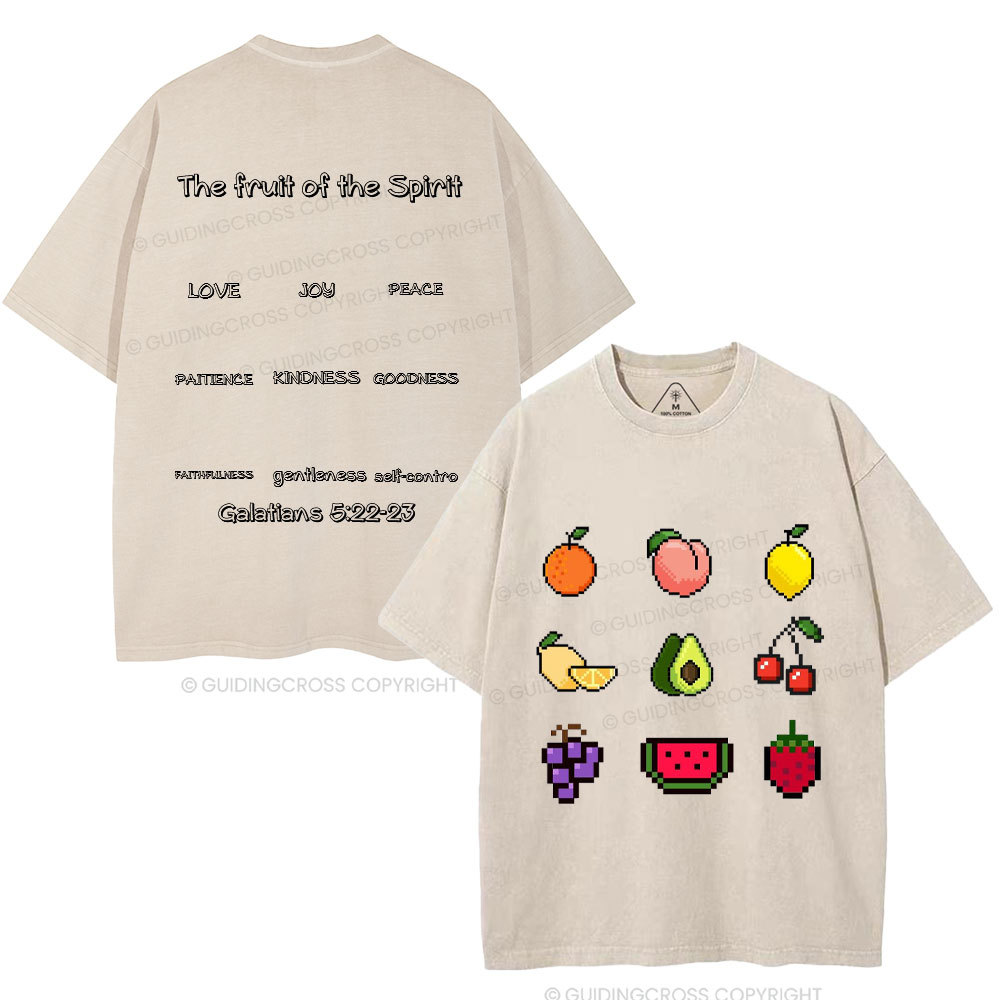 The Fruit Of The Spirit Christian Washed T-Shirt