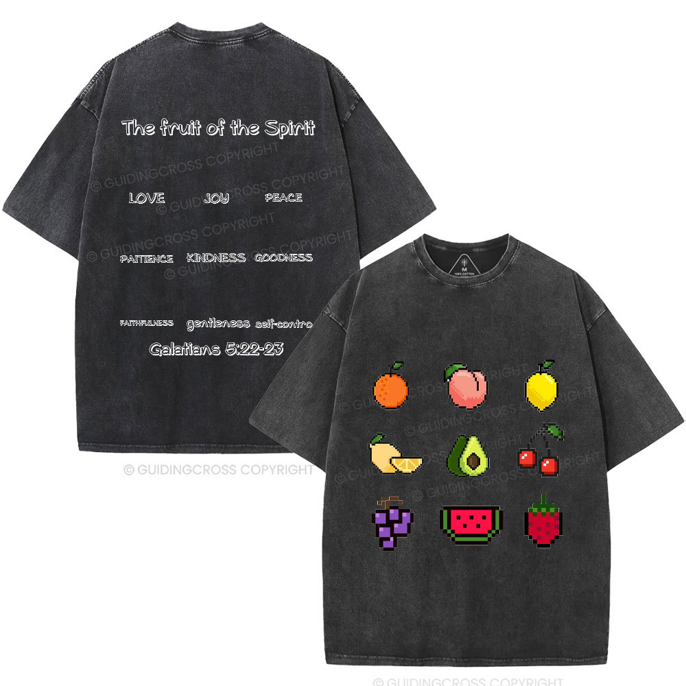 The Fruit Of The Spirit Christian Washed T-Shirt