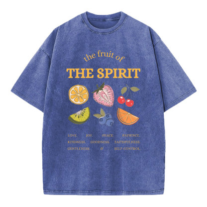 The Fruit Of The Spirit Christian Washed T-Shirt