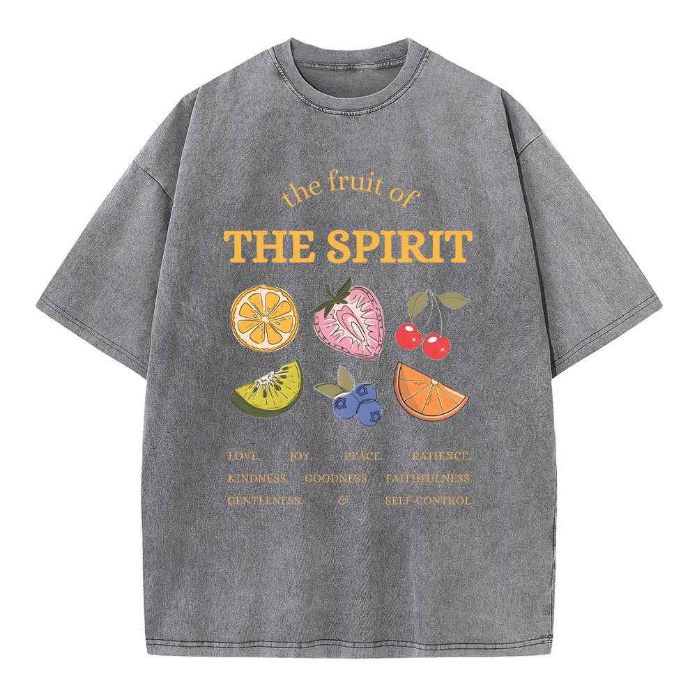 The Fruit Of The Spirit Christian Washed T-Shirt