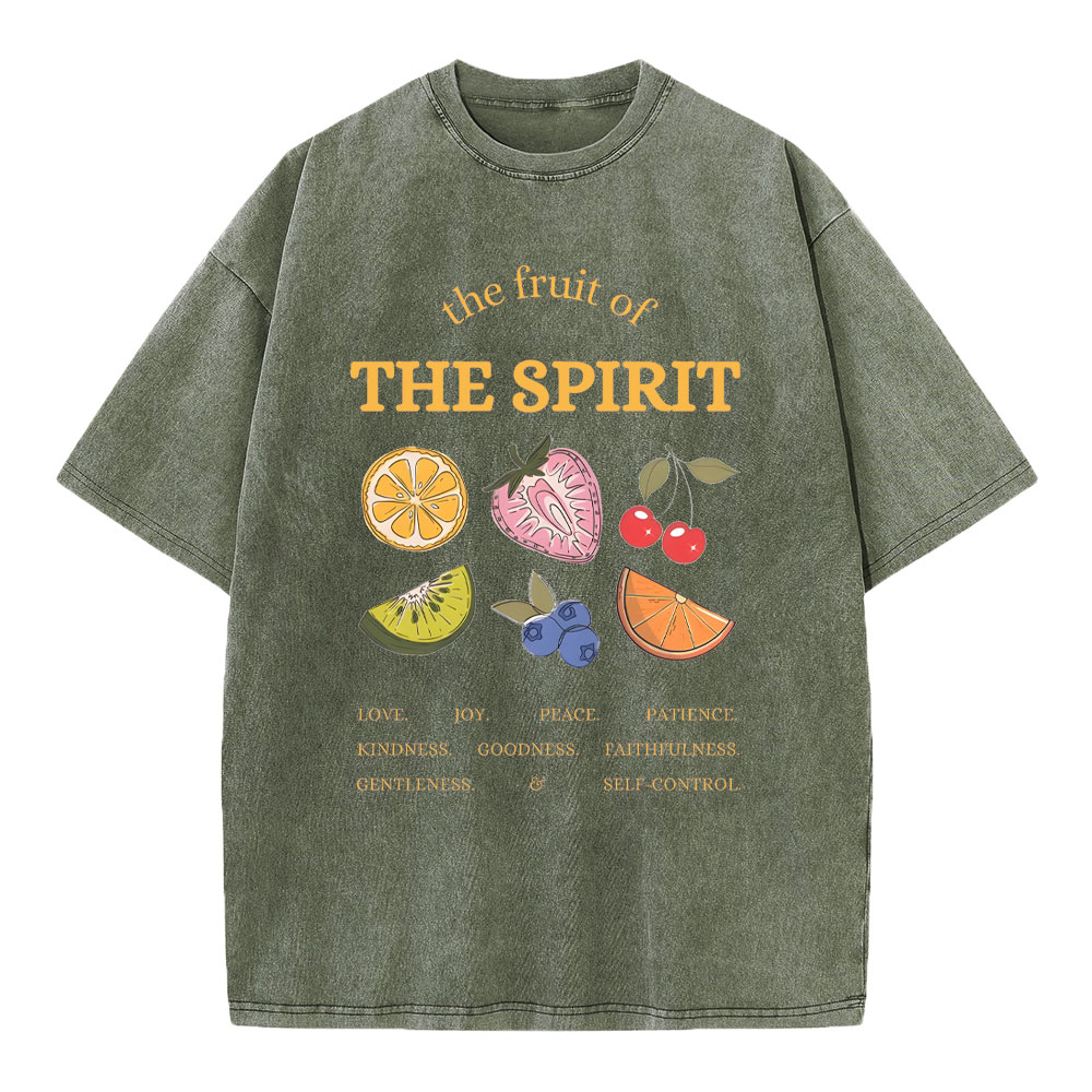 The Fruit Of The Spirit Christian Washed T-Shirt