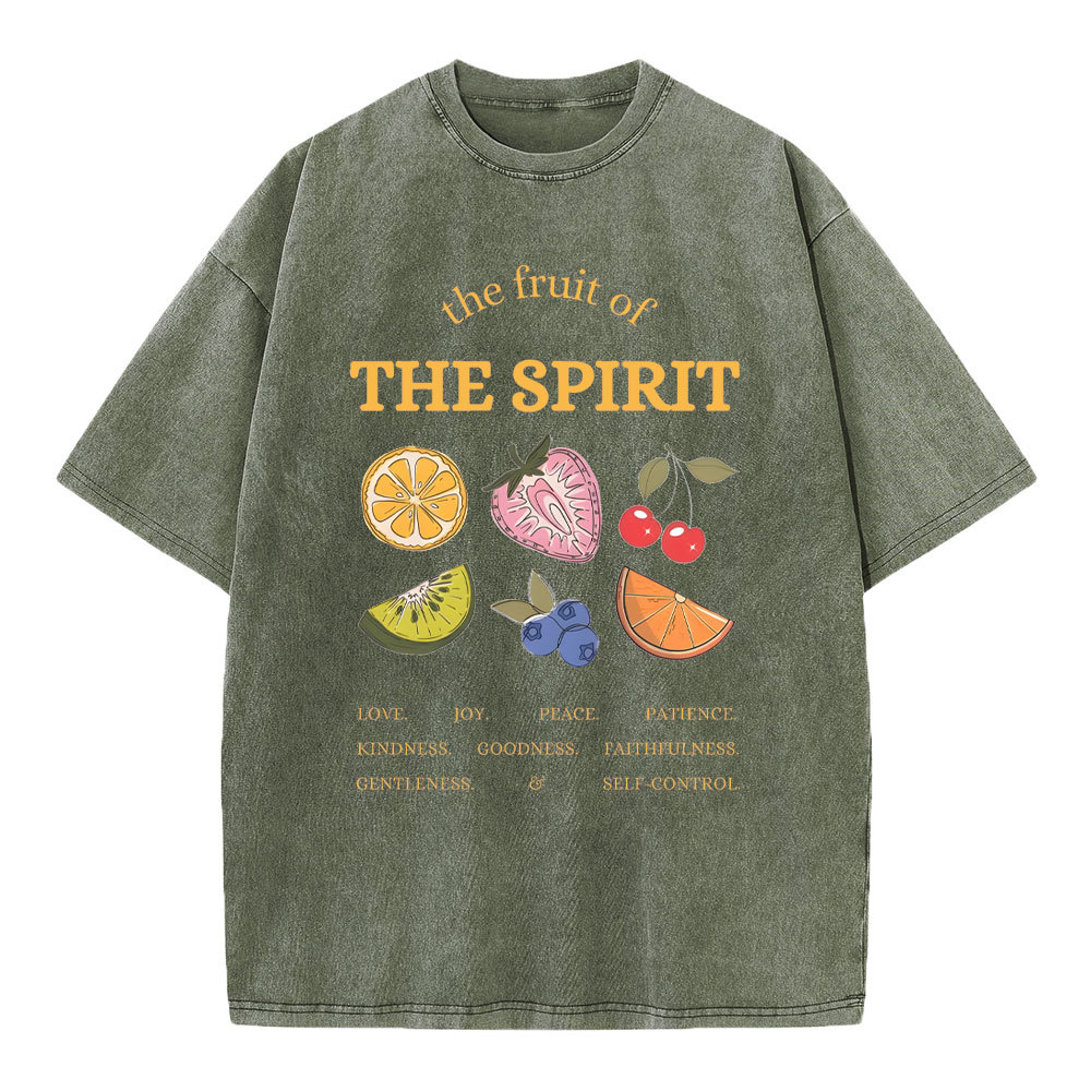 The Fruit Of The Spirit Christian Washed T-Shirt