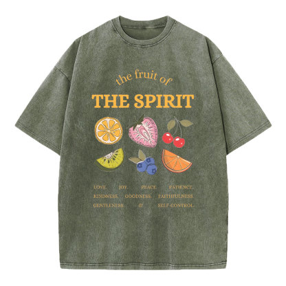 The Fruit Of The Spirit Christian Washed T-Shirt