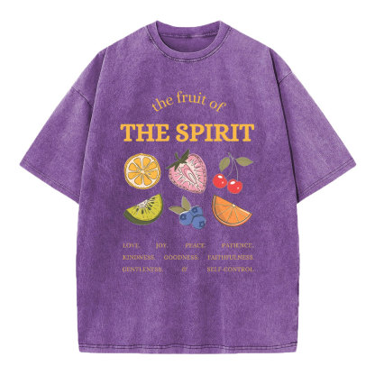 The Fruit Of The Spirit Christian Washed T-Shirt