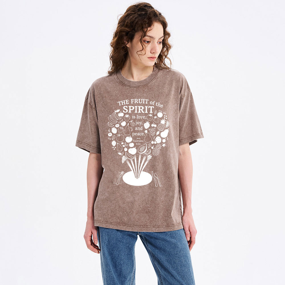 The Fruit Of The Spirit Christian Washed T-Shirt